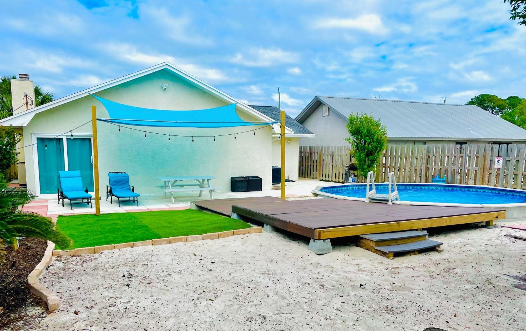 Sea Salt Vacation Home, Private Pool - Walk To Beach Панама Сити Бийч Екстериор снимка